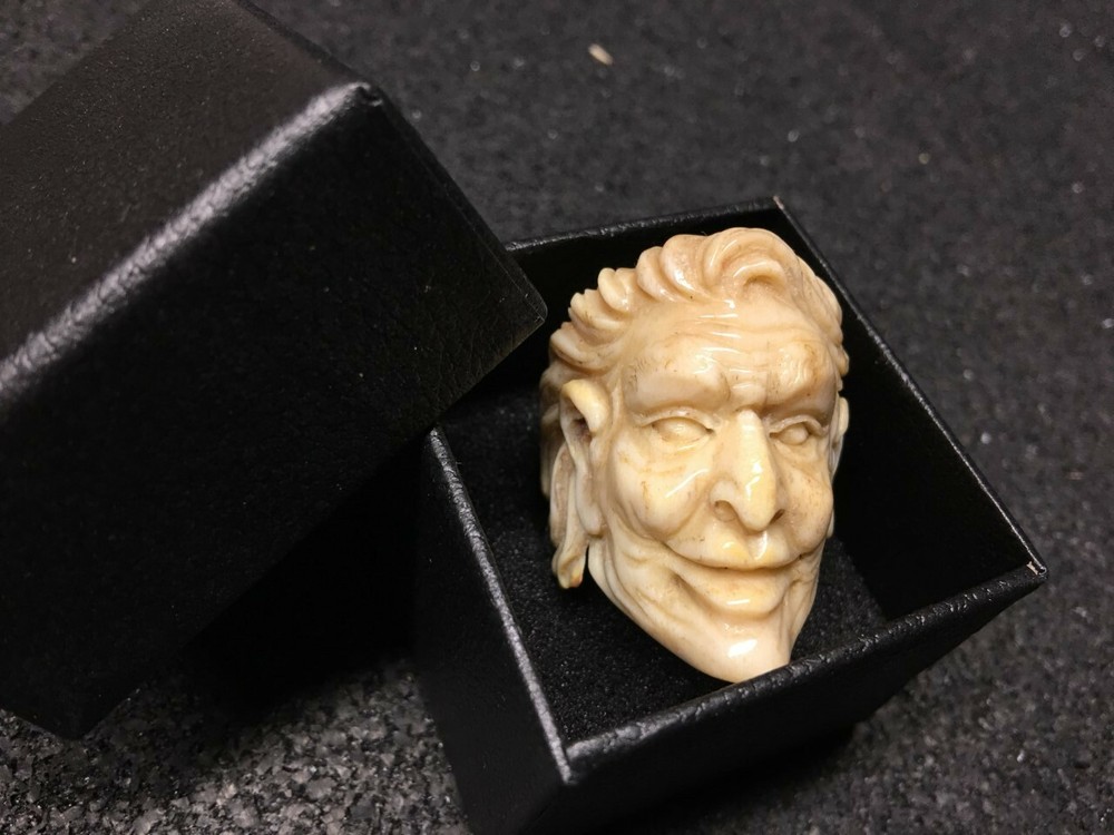 Handcrafted deer antler Jocker ring