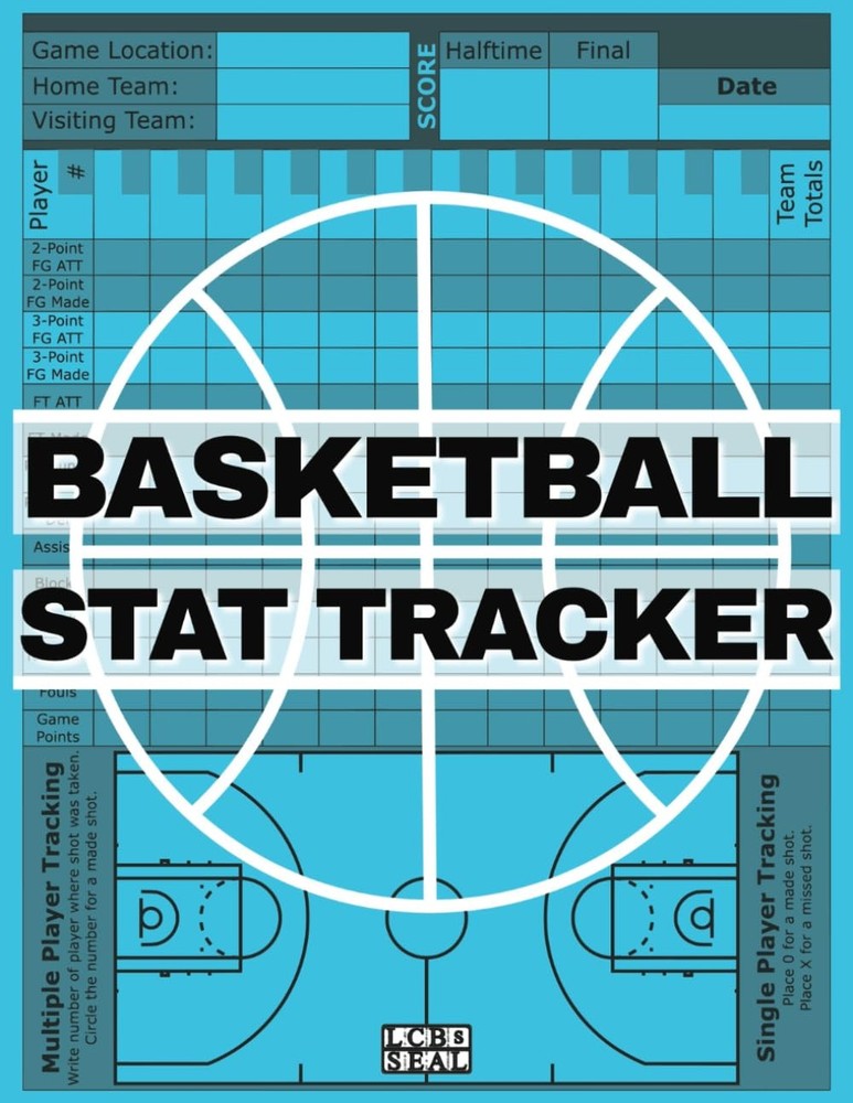 Basketball Stat Tracker: Player Log Book with Vertical Layout, 50+ Games for Tra