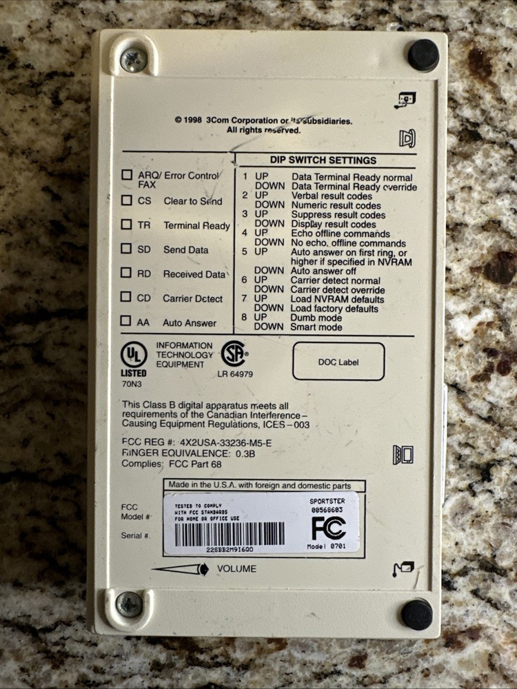 USRobotics USR5686E (USR325686E) 56 Kbps
