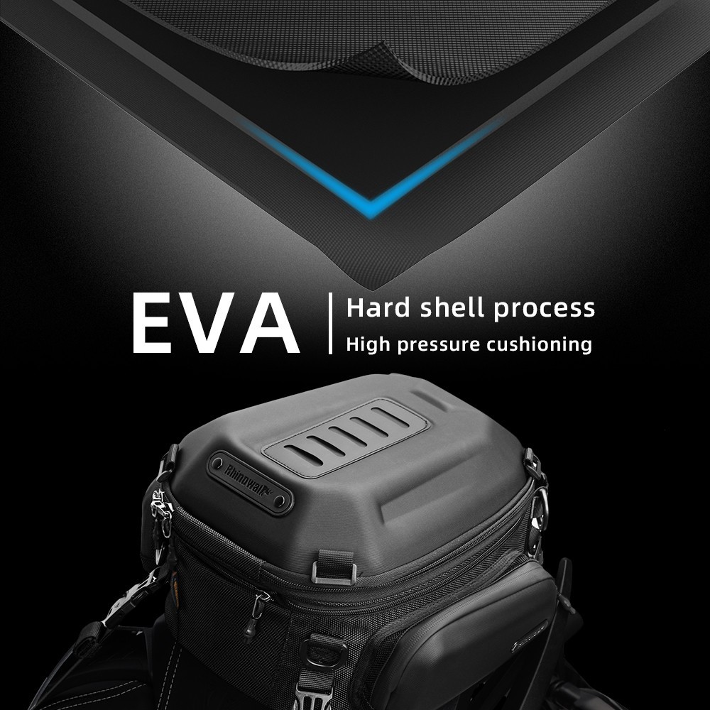 Rhinowalk Motorcycle Hard Shell Tail Bag Waterproof 12L Travel Storage Backpack