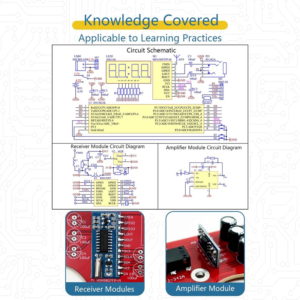 EIELE Soldering Practice Kit Digital Display HD Power Failure Memory Transpar...
