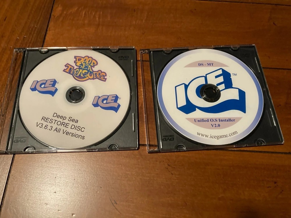 ICE DEEP SEA TREASURES ARCADE GAME MANUAL AND RESTORE DISCS