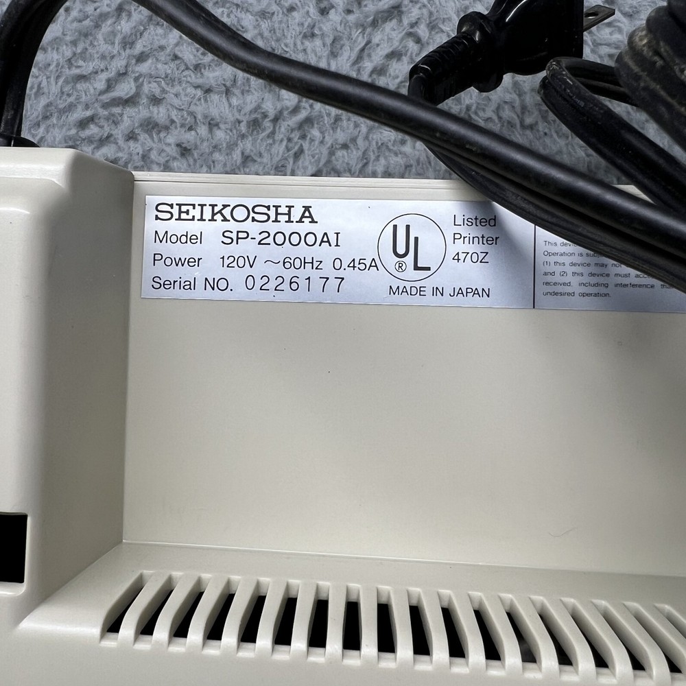 Seikosha Sp-2000 MATRIX Printer For Commodore
