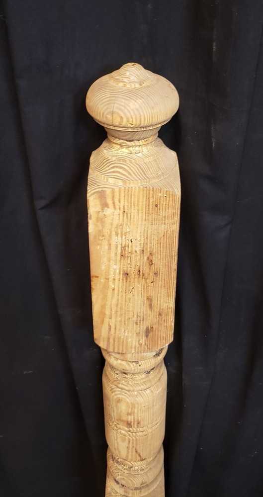 Tall Restored Solid Pine Newel Post 61 1/2" by 4 1/2" GA9712