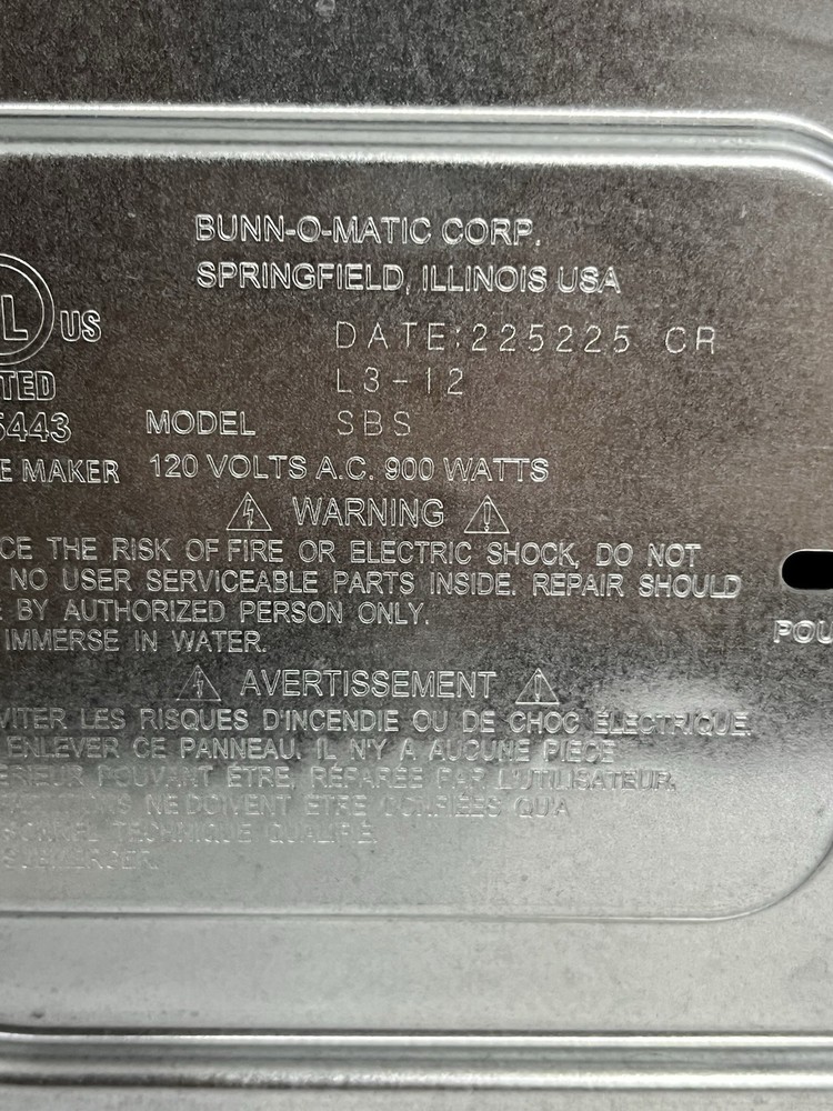 BUNN Speed Brew Select SBS Coffee Maker 10 Cup