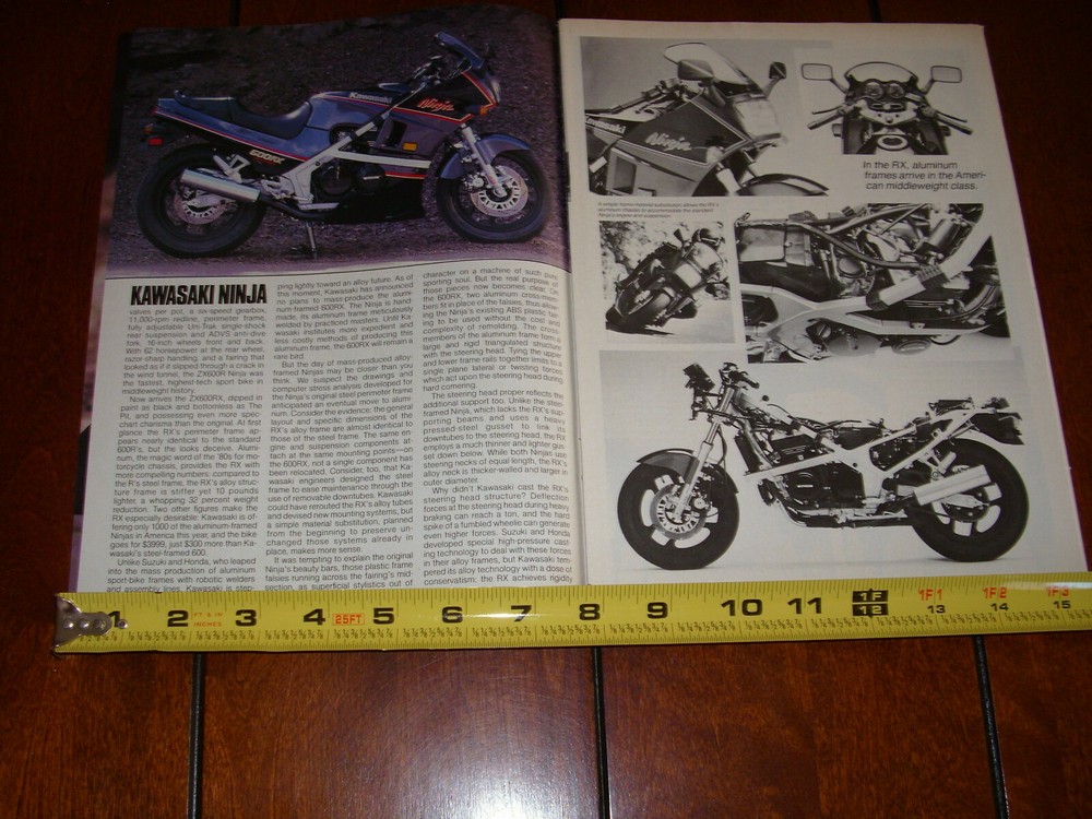 1986 KAWASAKI ZX600 NINJA ORIGINAL ARTICLE
