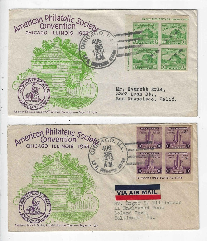 FDC's    #730a-12, 731a-12   --Beverly Hills    --  APS convention
