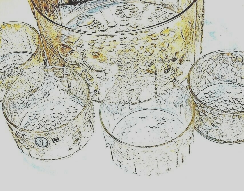 ItalDesign 5 piece Salad Set Clear Bowls