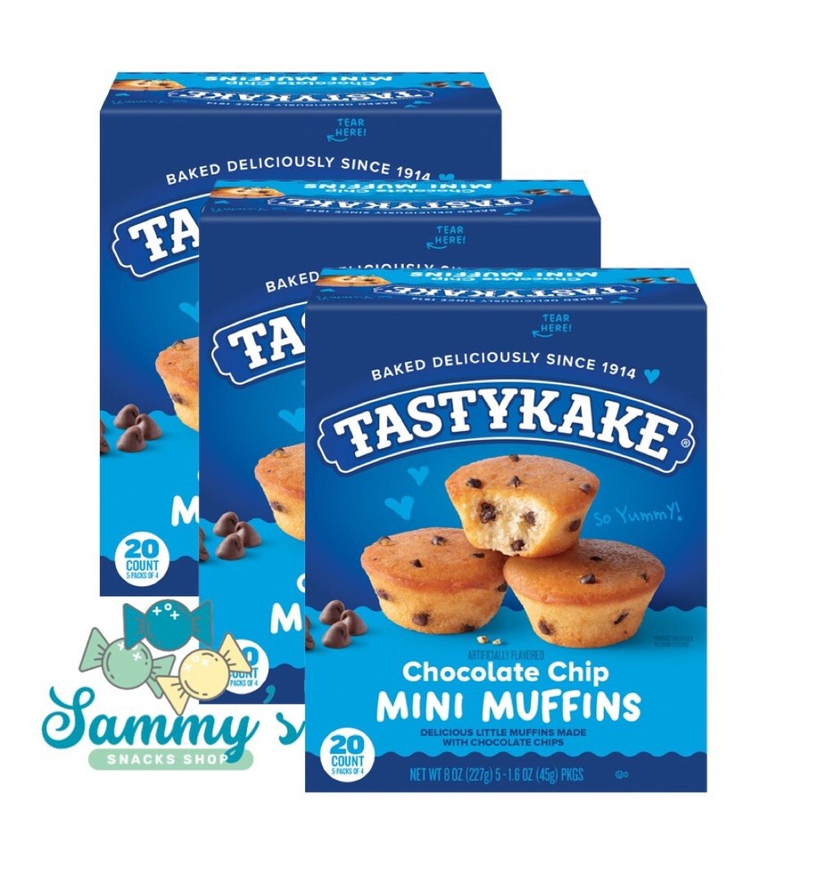 Tastykake Chocolate Chip Mini Muffins 3 Boxes