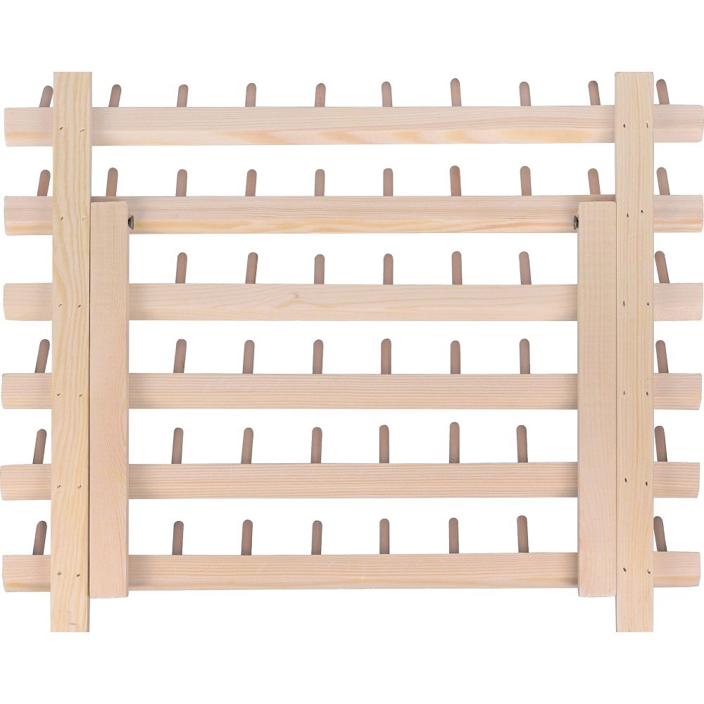 Wood Thread Spool Rack Organizer for 60 Spools Sewing Storage Display Holder