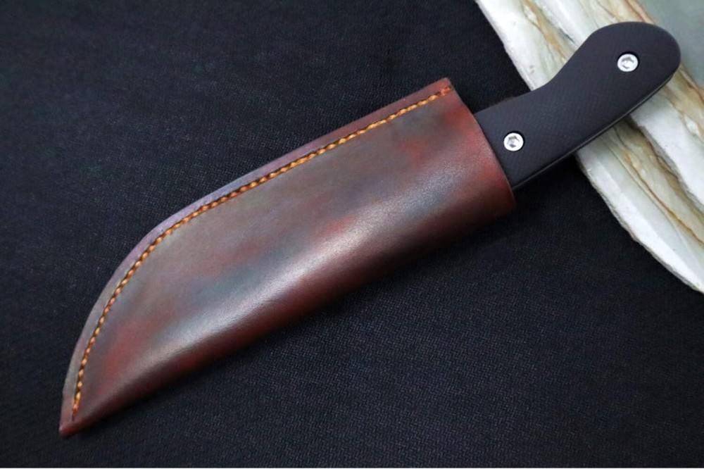 Greylock Forge Knives Fixed Blade - Black Anodized Aluminum Handle / Acid Washed