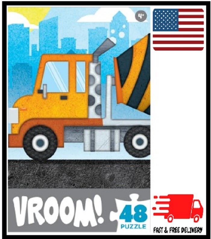 Vroom! 48 Pieces Interlocking Jigsaw Puzzle for Kids