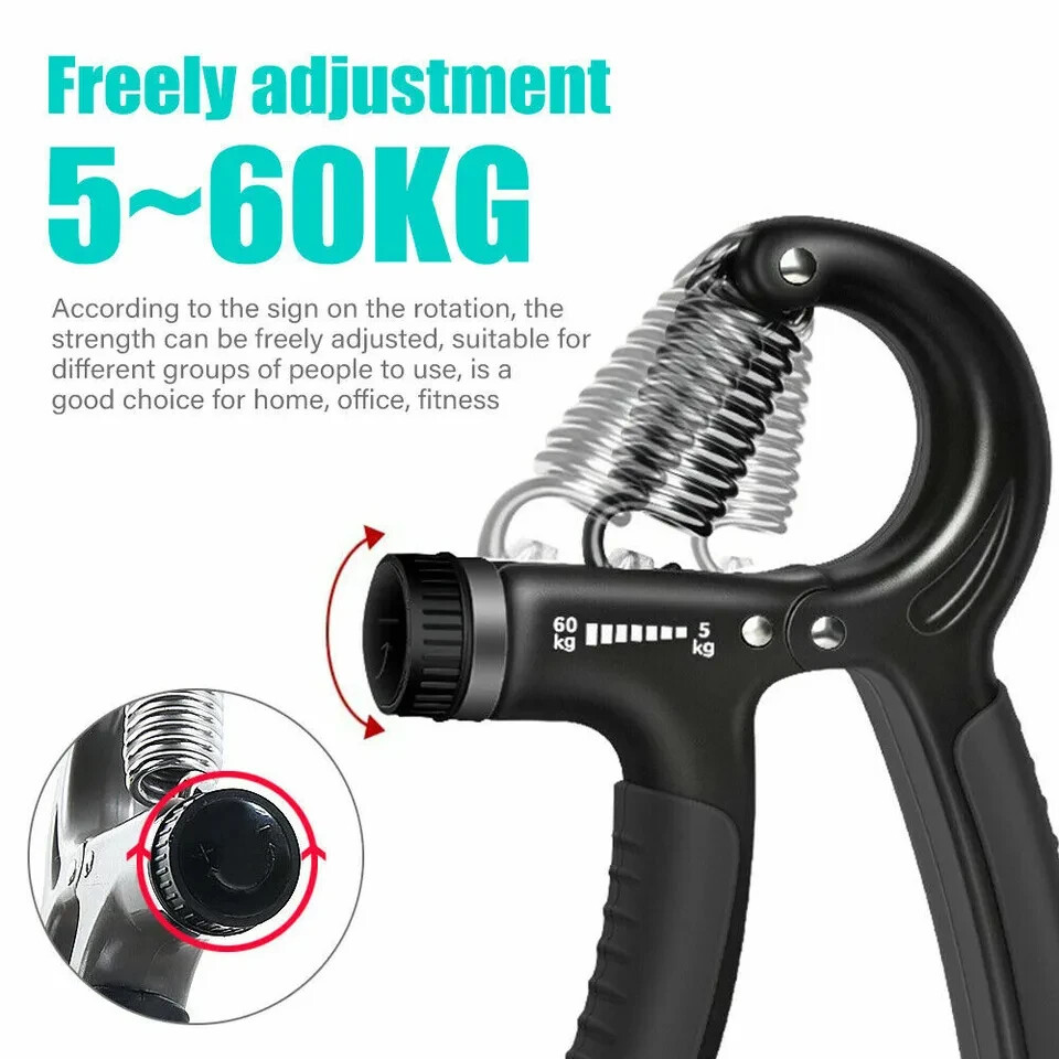 Adjustable Hand Power Grip Exerciser Strengthener Wrist Forearm Strength Trainer
