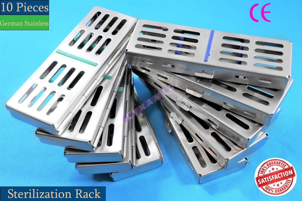 STERILIZATION TRAY FOR 5 INSTRUMENTS W/ REMOVABLE SILICONE 10PCS GERMAN