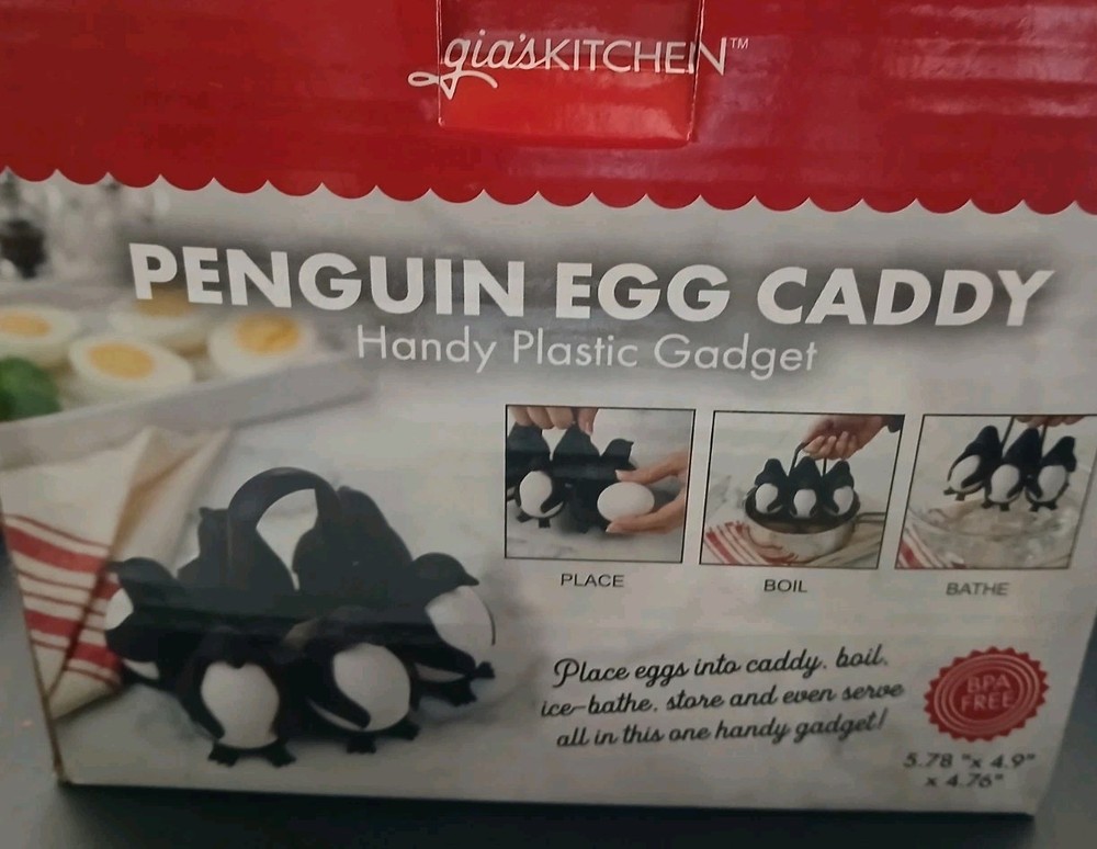 Penguin Shaped Egg Cooker Multi Egg Boiler Kitchen Tool Fridge Egg Storage Holde