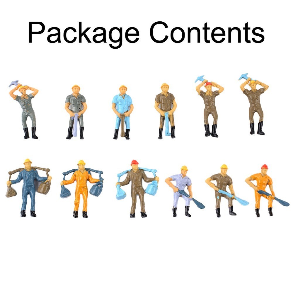 Workers Figures Figures Railway Workers Railway Workers Figures 12 Pcs 4 Poses