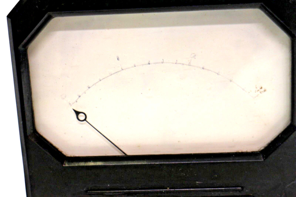 Vintage Simpson Rectangular Style Analog Panel Meter 4.2"