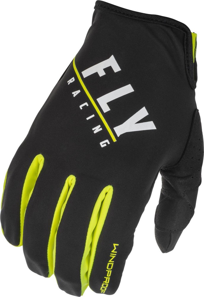 Windproof Gloves Black/Hi Vis Sz 07