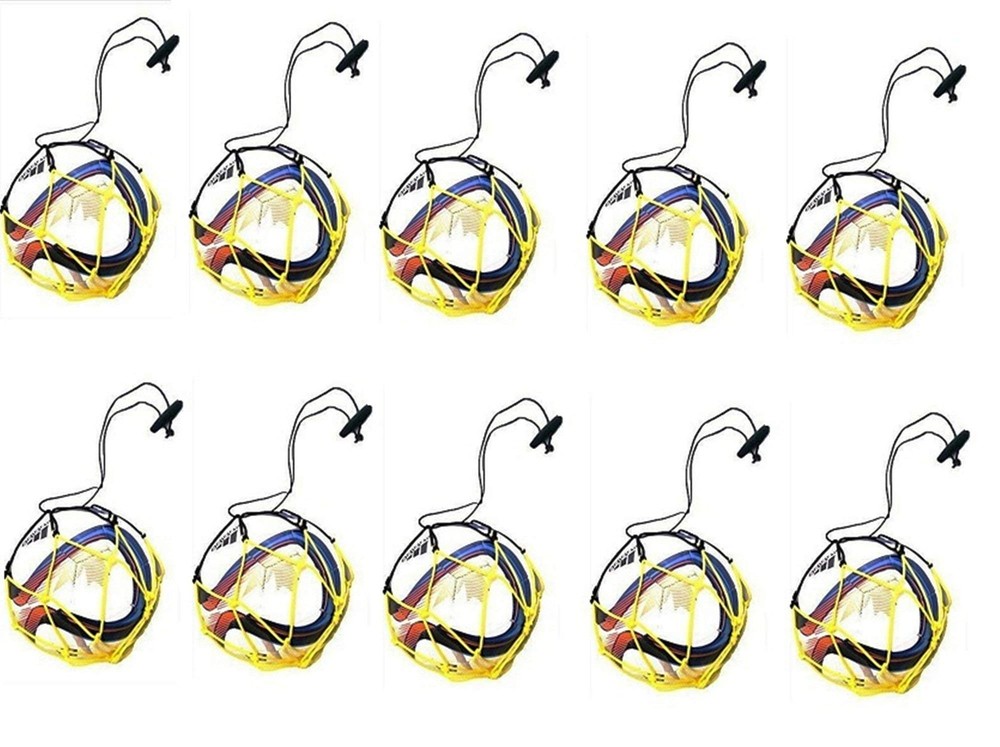 12 Soccer Ball Bungee Elastic Juggling Skill Training Net Handle