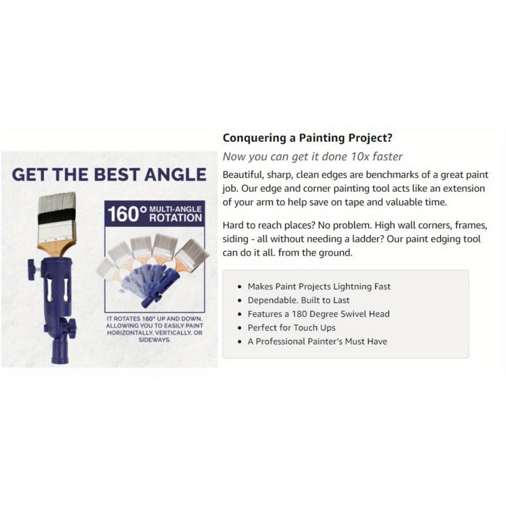 Multi Angle Paint Brush Extender Scraper Multi Functional Cutting Attachment