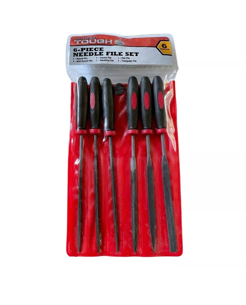 (2 pack) Hyper Tough Needle File Set 6 Assorted Files, 6-PIECENEEDLE FILE SET
