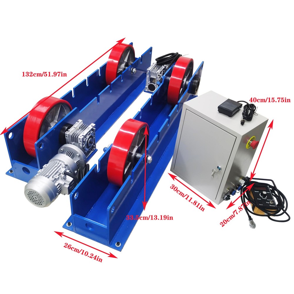 220V 3 Ton Adjustable Welding Turning Roller Linkage Welding Roller Support