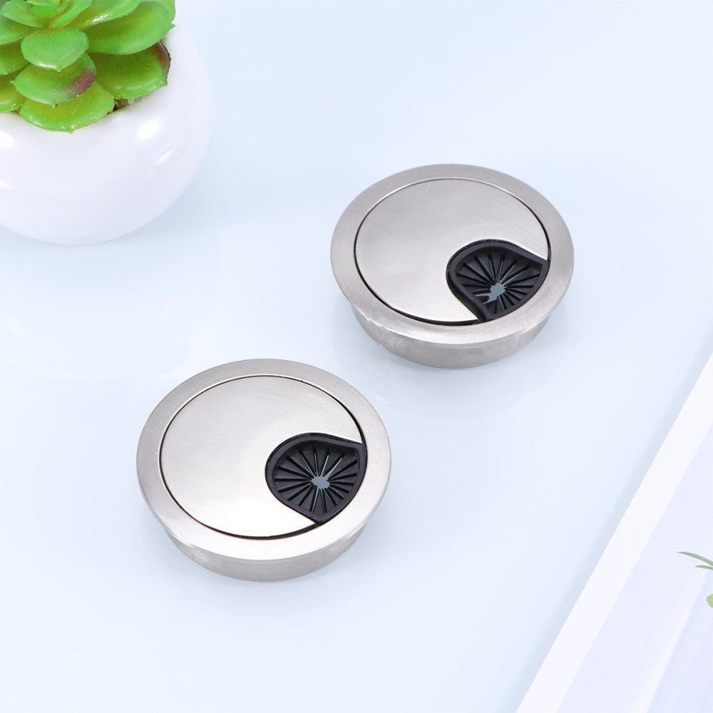 2 Pcs Computer Desk Threading Hole Cover Grommet Cord Grommets Cable