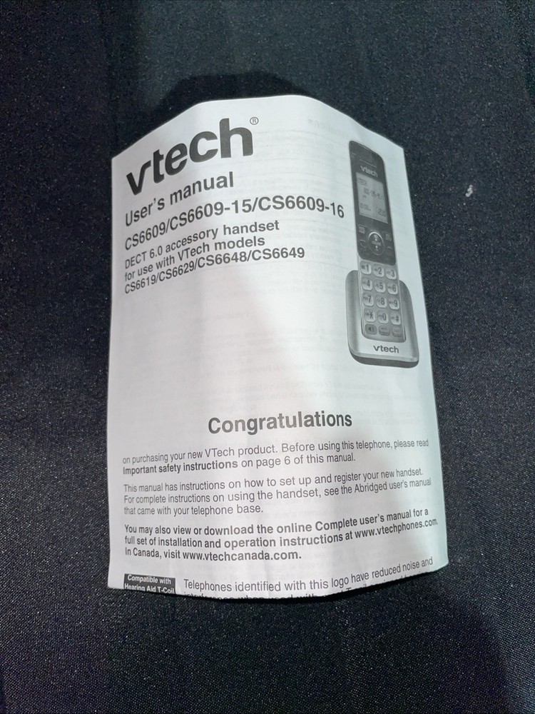 Vtech CS6629 Dect 6.0 1-Handset Cordless Answering System