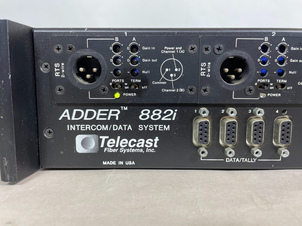 Telecast Fiber Systems Adder 882i Intercom RTS System