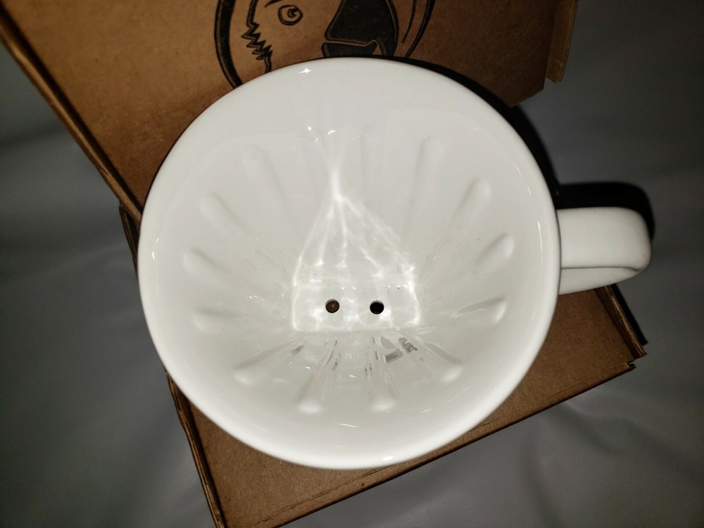 Ceramic Pour Over Coffee Dripper - White - Opus Macaw - Choose from 3 Designs