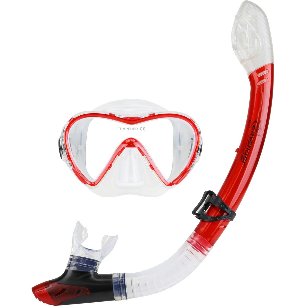 Seavenger Aviator Mask and Snorkel Set - Red