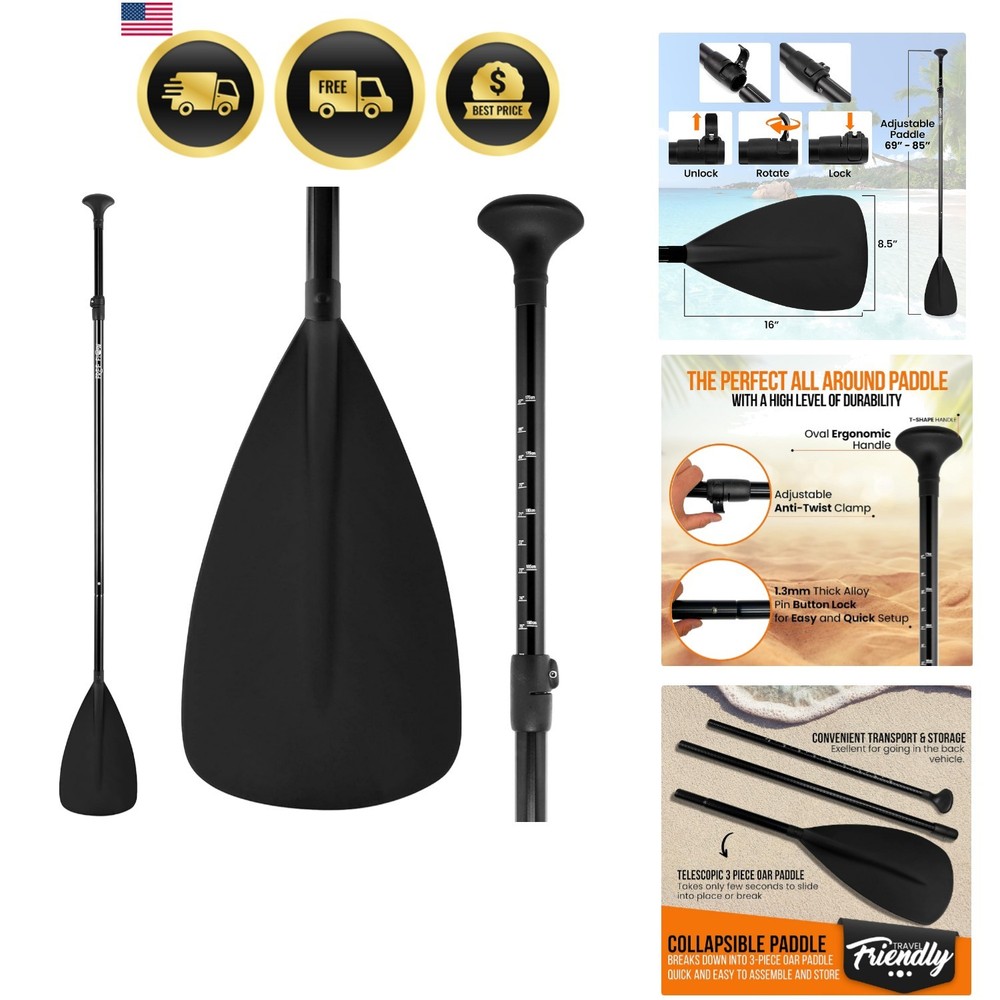 Stand Up Paddle-Board Adjustable Paddle - Adjustable Water Paddle Oar SLSUPB0...