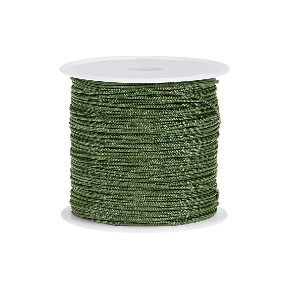 Nylon Satin Cord Rope with Plastic Spool 147ft, Light Green