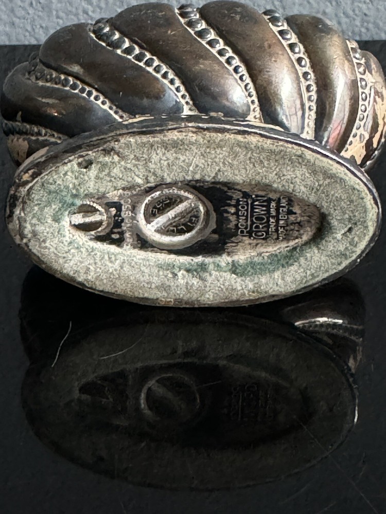 Vintage Ronson Crown Table Lighter Made In England - Untested Good Condition