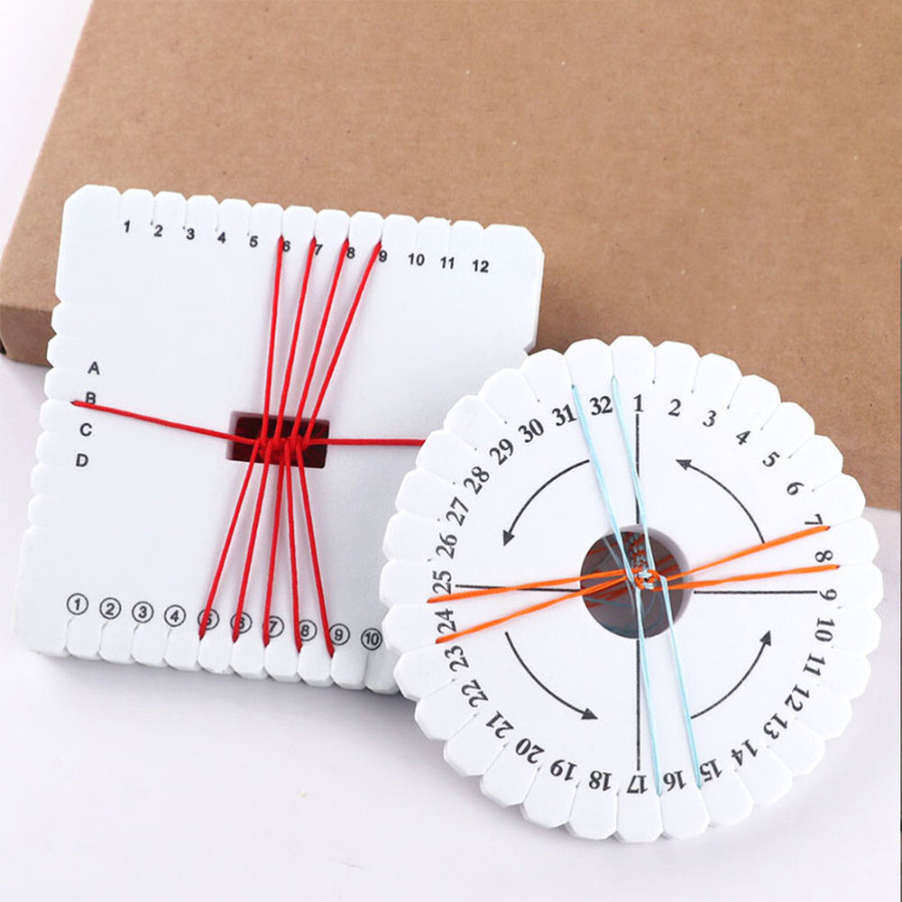 3PCS Practical Beading Cord Discs Braiding Boards Handmade Weaving Disk Plates
