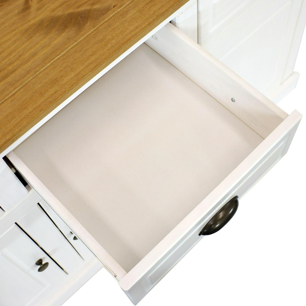 Solid Pine Sideboard With 3 Drawers And 3 Doors - 32 In