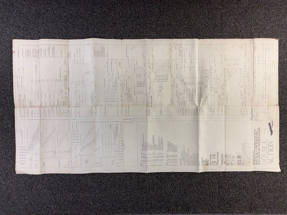 Gottlieb Double Action Pinball Machine Game Manual Schematics ORIGINAL