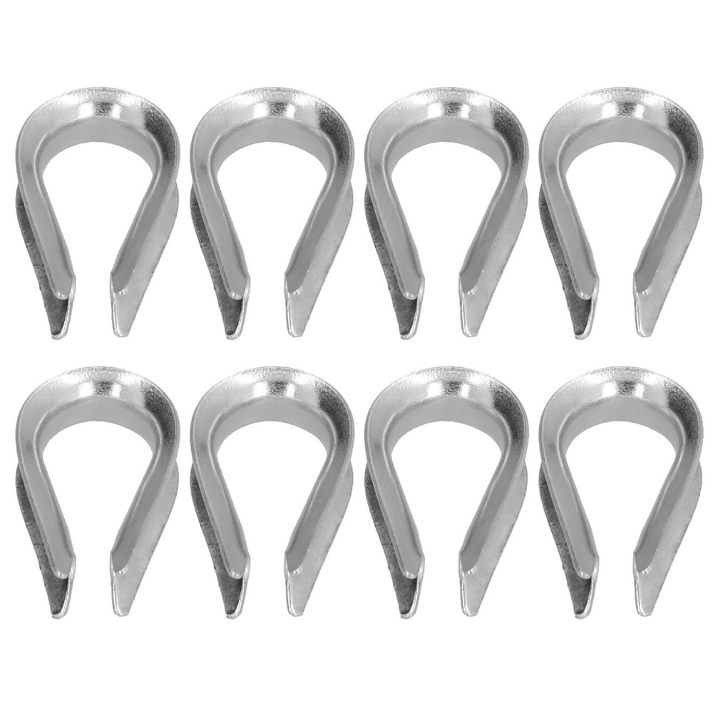 (M2 2mm)50Pcs Wire Rope Thimble Stainless Steel Cable Rigging Tools For Ship