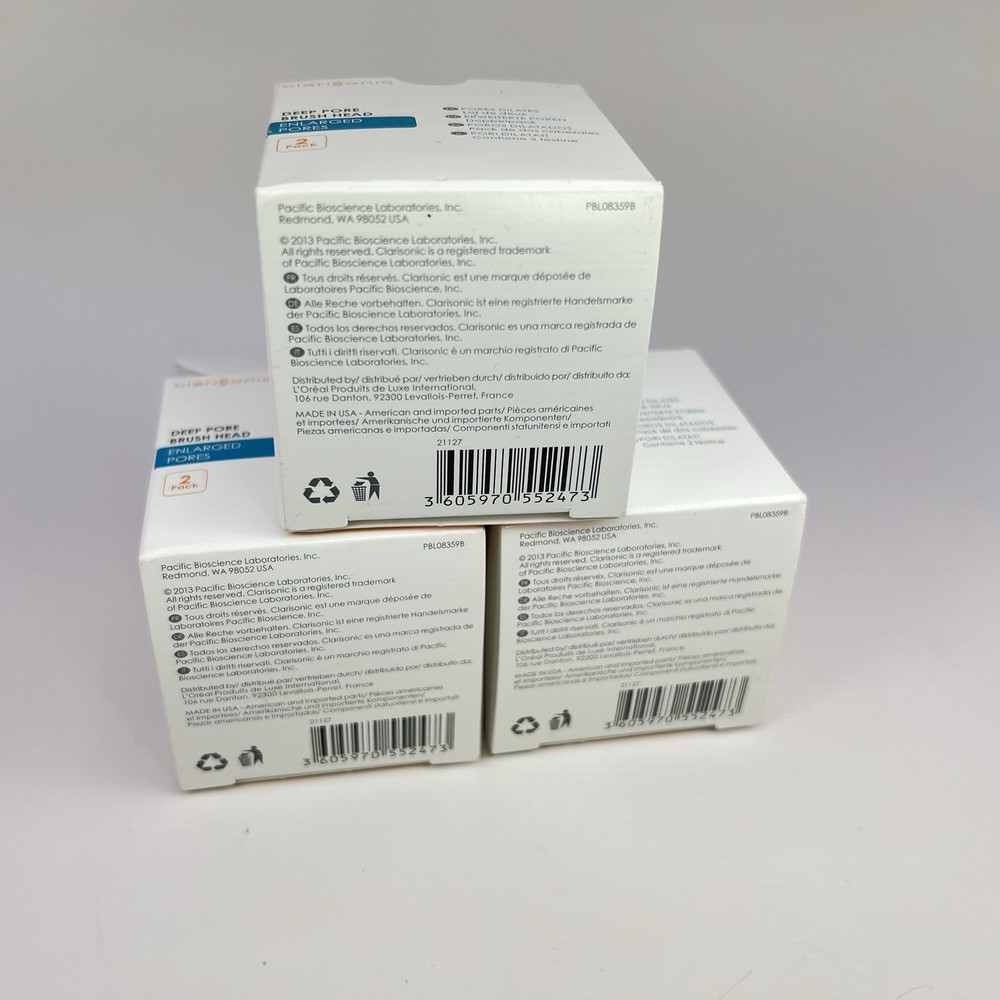 6 New Clarisonic Deep Pore Brush Head SET Replacement heads GENUINE