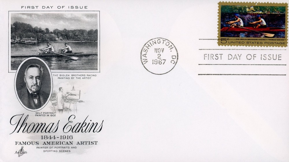 US 1335 FDC Thomas Eakins Famous American Artist ArtCraft
