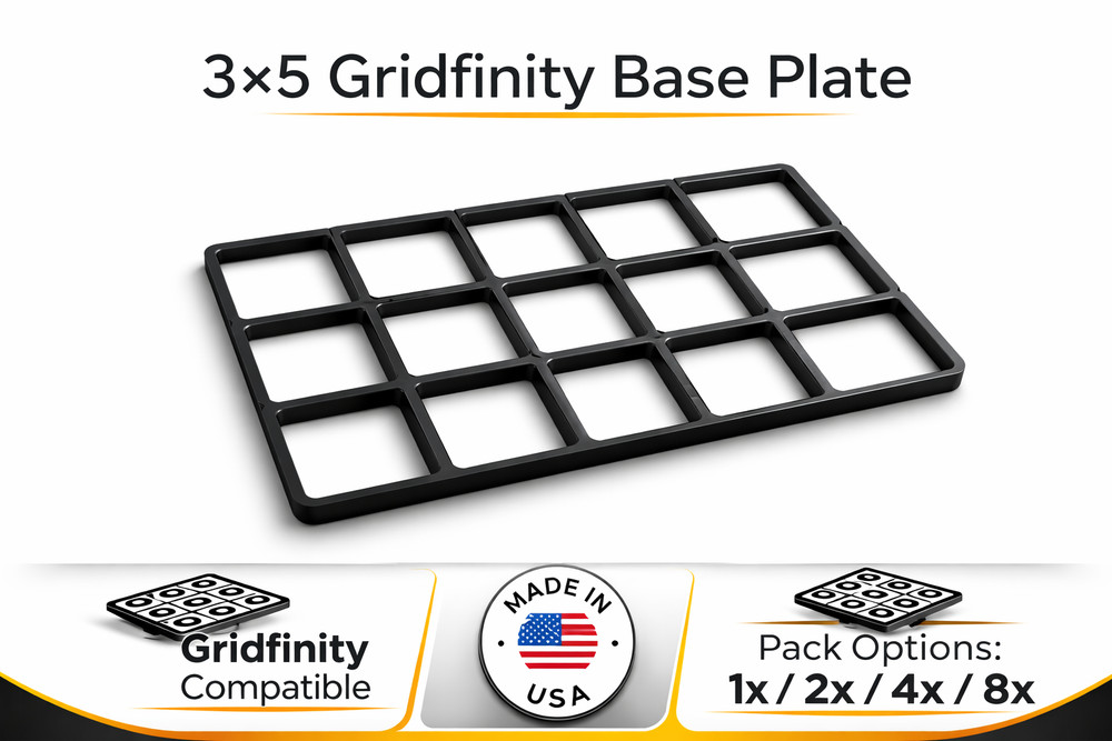 Gridfinity 3x5 Base Plate 252x126mm Modular Drawer Organizer Grid USA