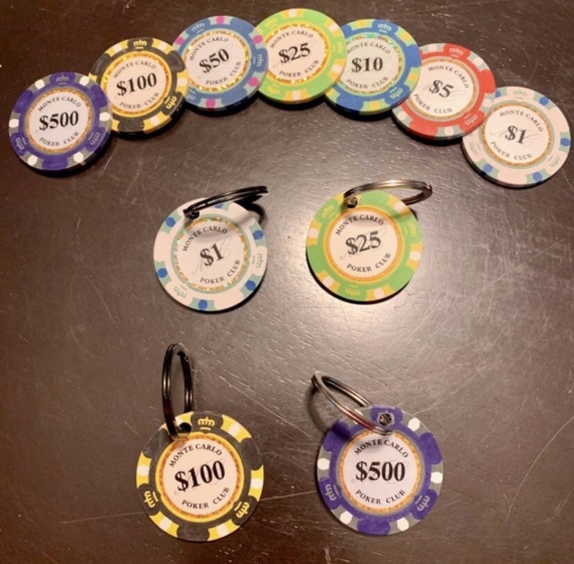 Poker Chip Key Ring/Zipper Pull