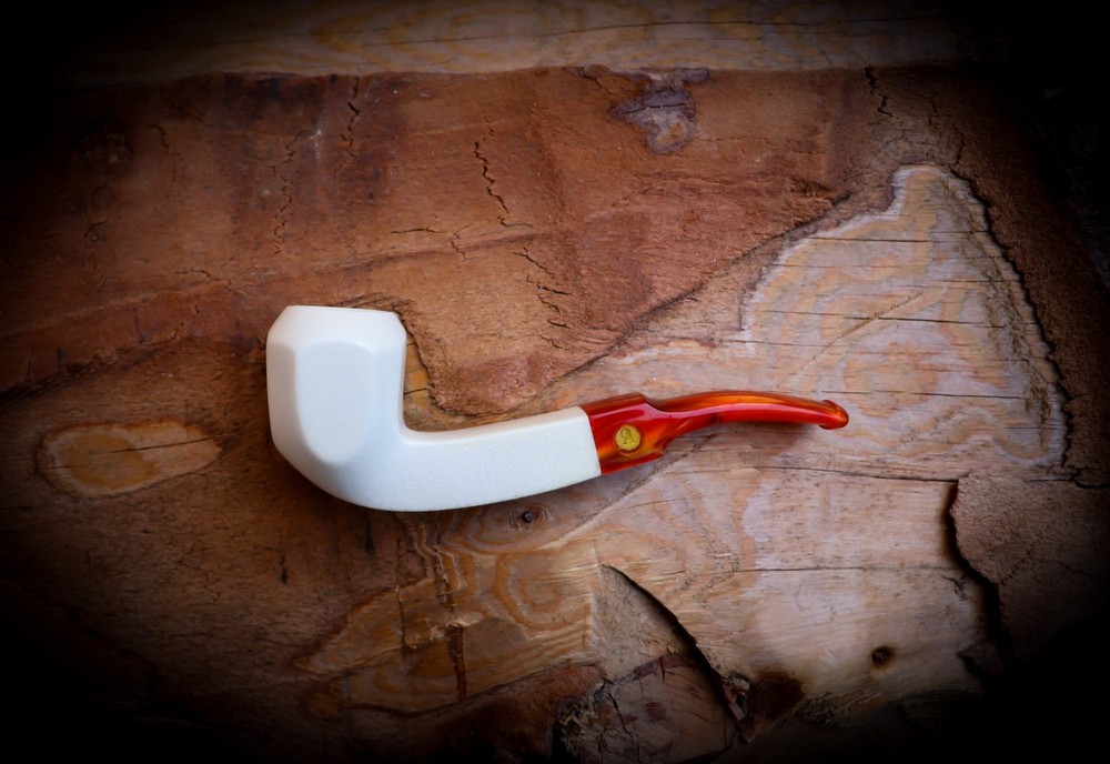 Translucent A+++, Smooth Panel Handmade Block Meerschaum Pipe - Astaş Meerschaum