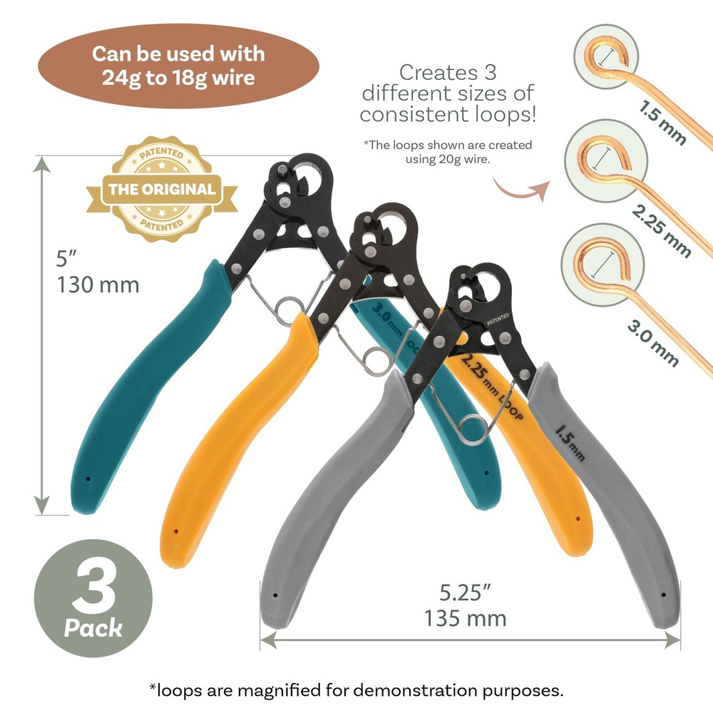 Original One Step Loopers – 3-Piece Combo Pack, includes 1.5 mm, 2.25 mm & 3 ...