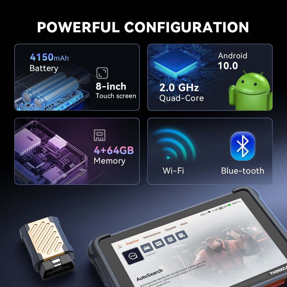 ThinkScan Scanner 689BT TPMS Combos OBD2 Scanner Diagnostic Tool Tire Programmer