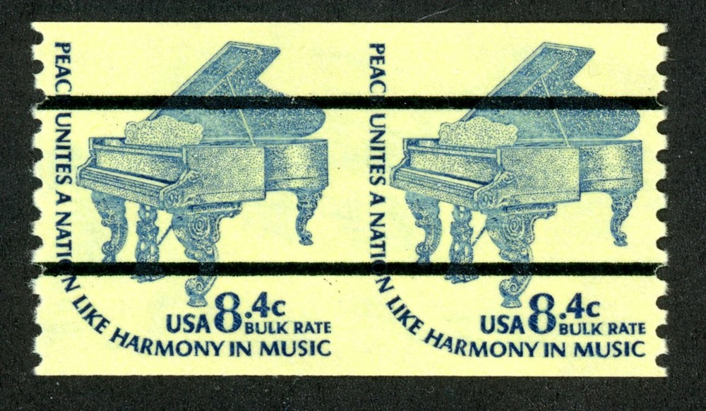 EFO 1615Ce - 8.4 Cents ERROR - PAIR, IMPERFORATE BETWEEN. DULL GUM