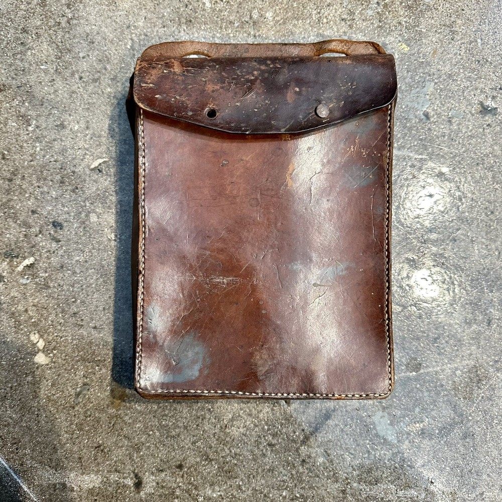 WWII Japanese Officer Leather Map Case Bag