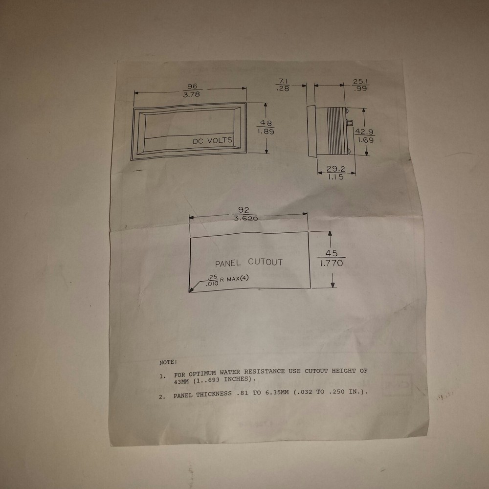 Modutec 2053-3439-04 AC Current LCD Digital Panel Meter
