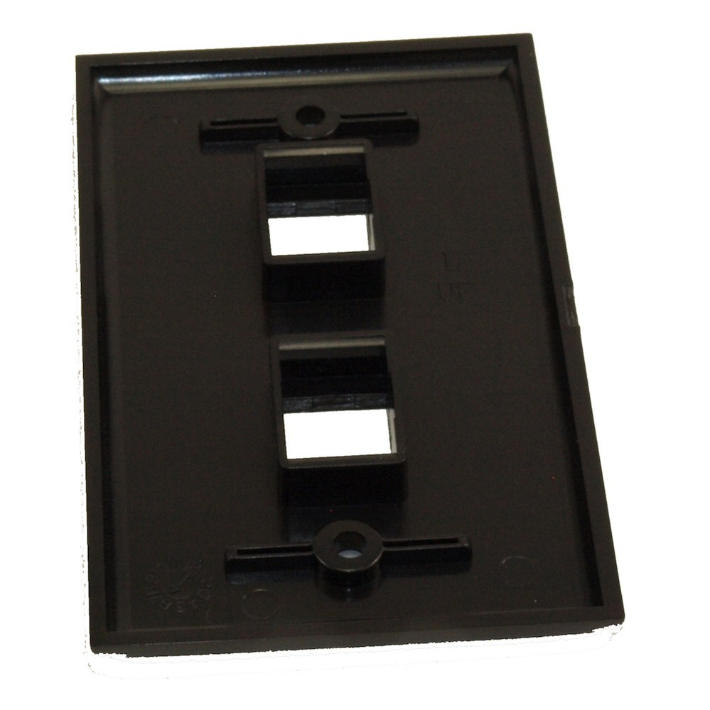 Wallplate: Keystone 2 Hole - Black