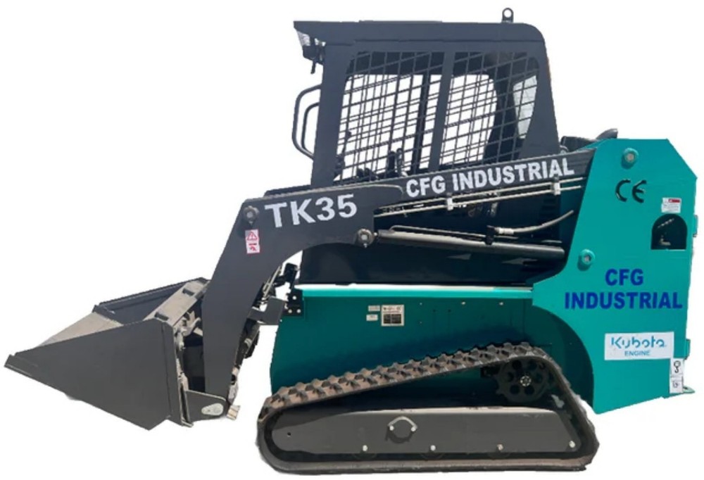 CFG TK35 Mini Skid Steer Loader with Kubota Engine 3 Section Hydraulic Control